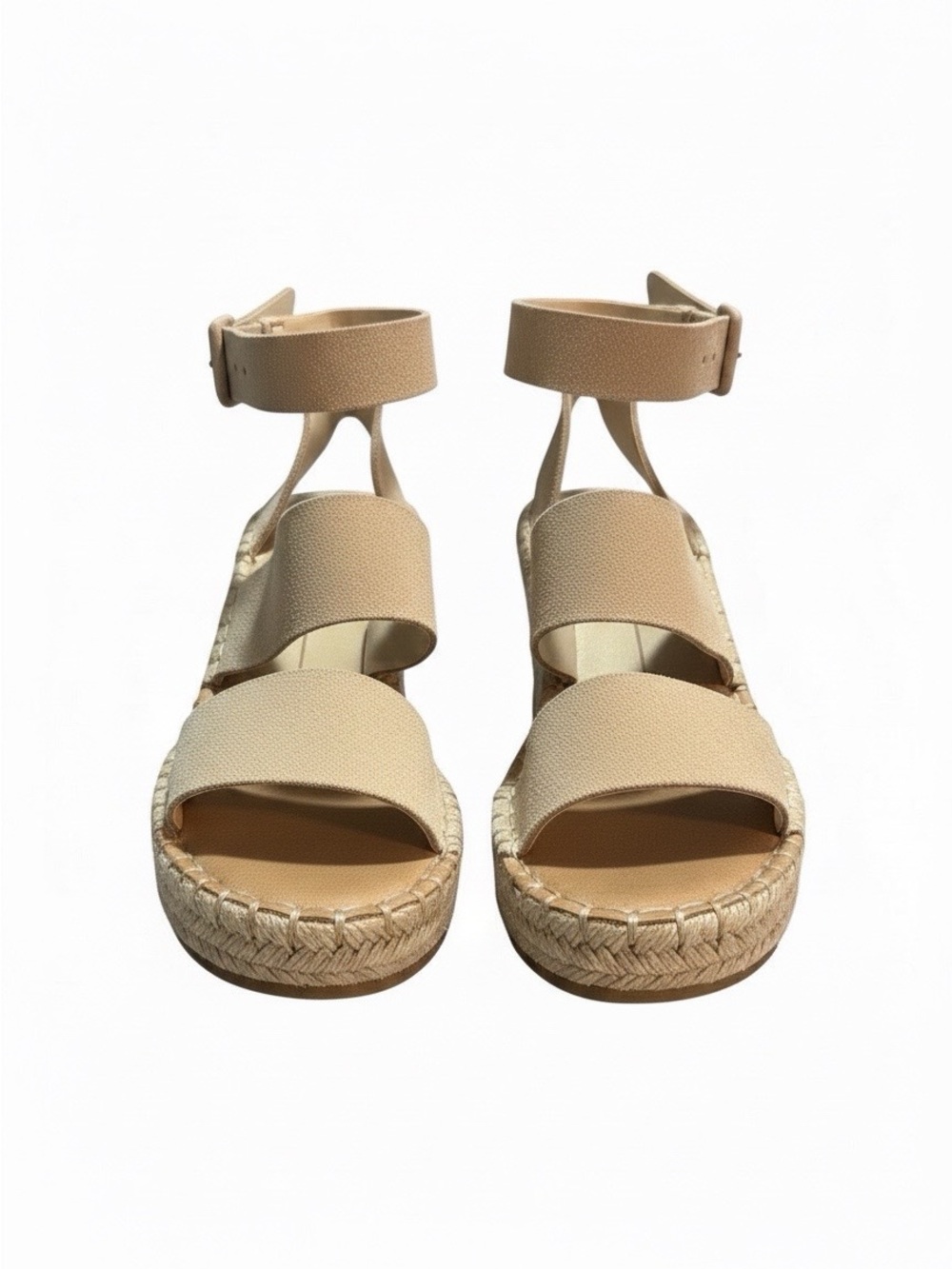 Dolce Vita Beige Ankle-Strap Platform Sandals - Women's